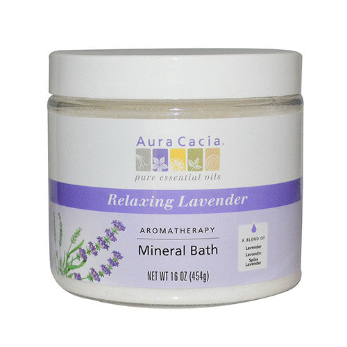 Aura Cacia Lavender Harvest Aromatherapy Mineral Bath, 16 Oz